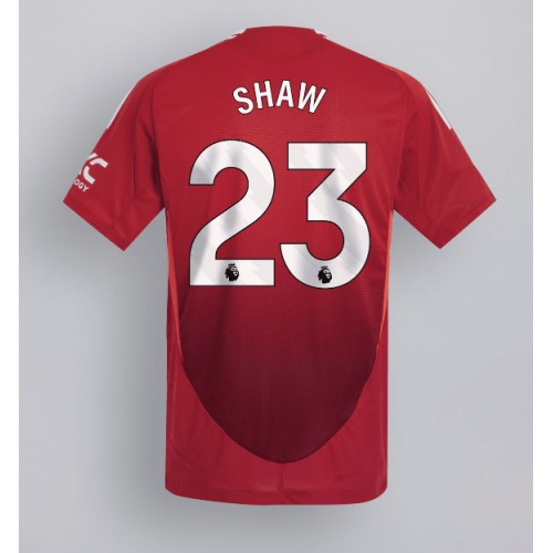 Fotballdrakt Herre Manchester United Luke Shaw #23 Hjemmedrakt 2024-25 Kortermet